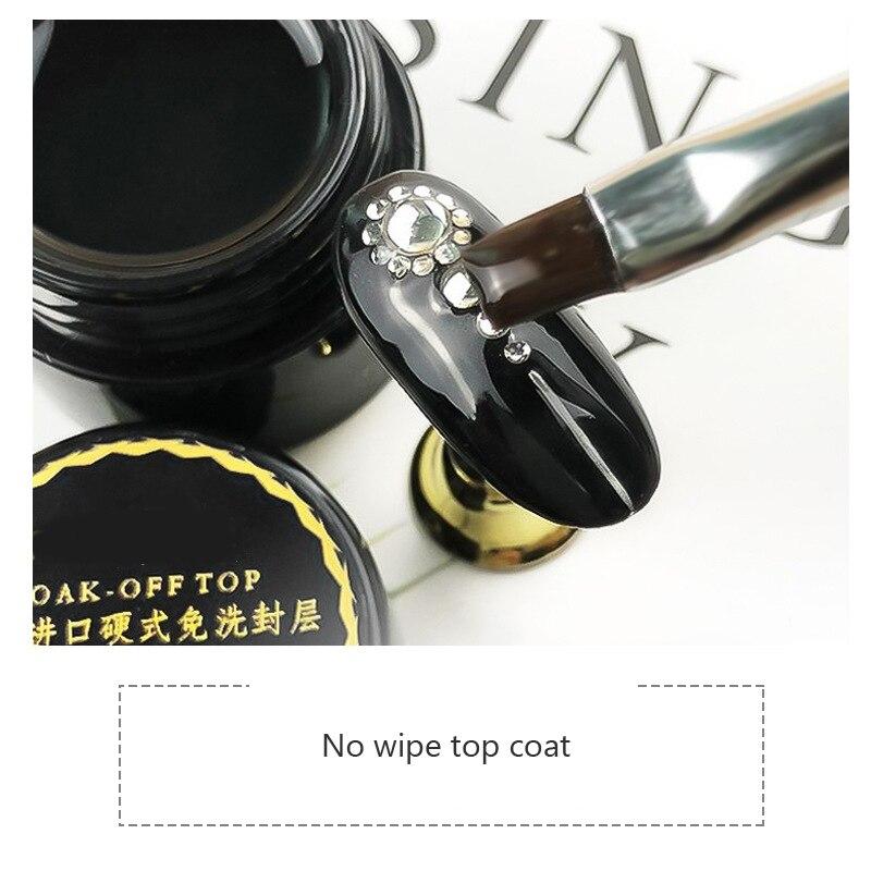 Vernis à ongles Gel Transparent 4 en 1, couche de finition sans lingette, adhésif Super fort, décorations Nail Art, cristal collant, 1 pièce