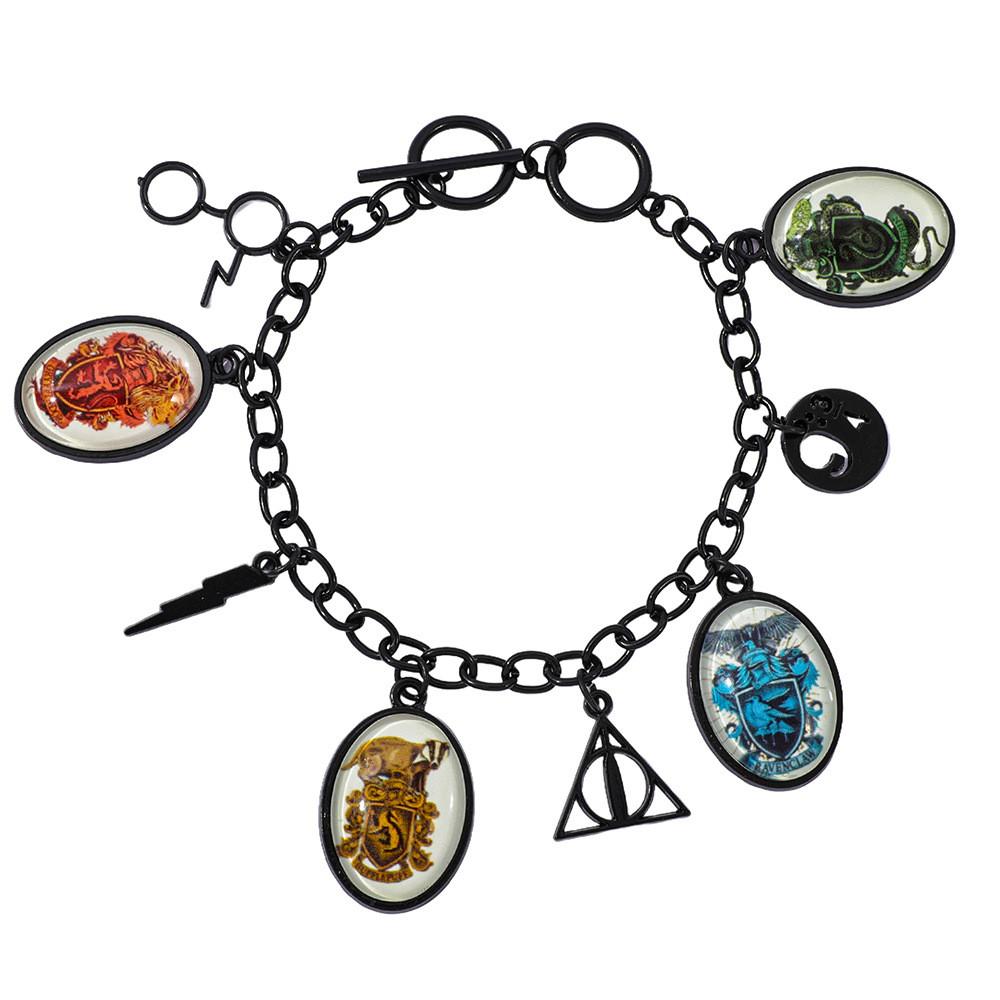 Harry Potter Night Light Bracelet With Alloy Magic School Pendant For Gift Giving