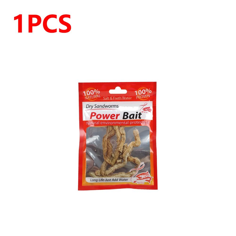 30-1Pcs Artificial Sea Worms Fishing Bait Lifelike Dry Lugworm Sandworms Saltwater Freshwater Soft Smell Fishing Lures Bait