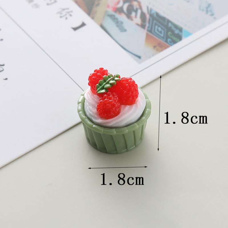 3D Fruit Cupcake Resin Key Chain & Phone Case Accessories.
