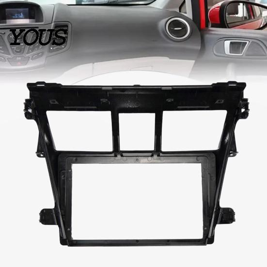Console Gap Filler 9 Inch Car Radio Fascia Frame for Toyota Vios 2008, Navigation Dashboard Accessory Panel Frame, Stereo Install Bezel Trim,