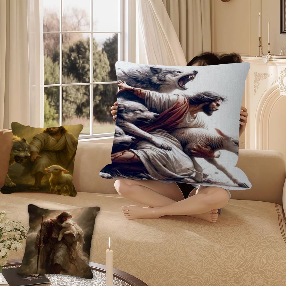Holy Religious Belief God Jesus and Holy Spirit Pillow Anime Pillow Sofa Bed Head Pillow Cover Cushion Cover Fashion