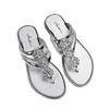 Silver flip-flops women's summer wear fashion soft bottom pinch feet beach slippers large size flip-flops