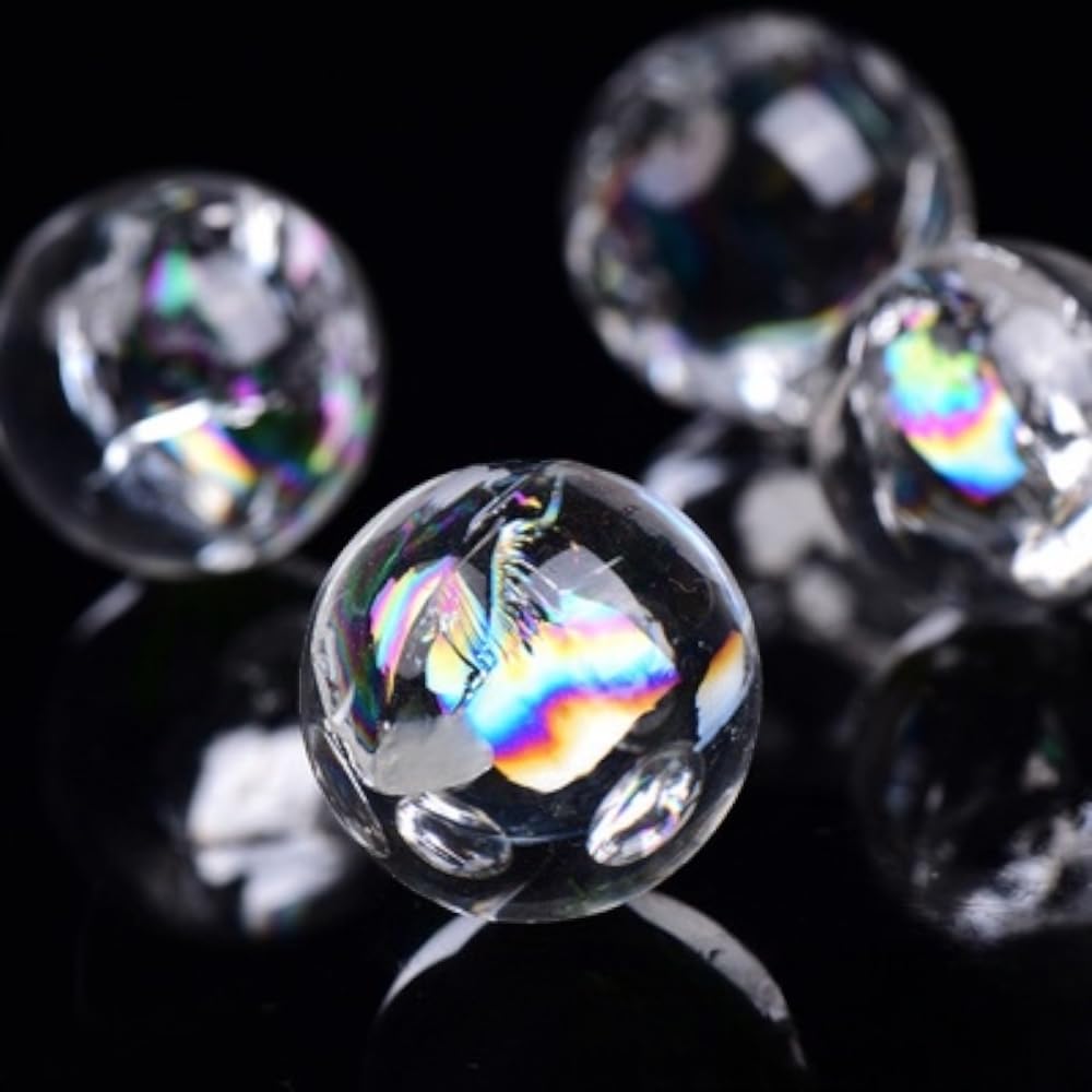 [Gift from the Gods] Rainbow Natural Crystal Sphere [Crystal Sphere] Iris Quartz, Approx. 25mm-30mm [Made in Brazil]