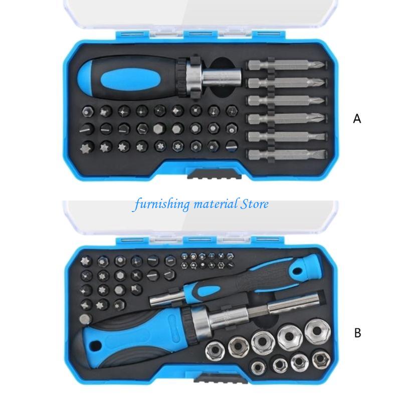Y5GD 44pcs /34pcs Multi-bit Ratcheting Screwdriver Multitool Screwdriver Tool Set