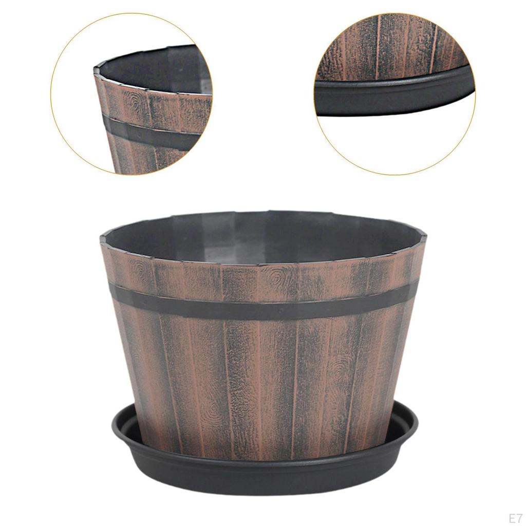 Sudový květináč, Multifunkční rustikální květináč pro stolní rostlinnou zahradu