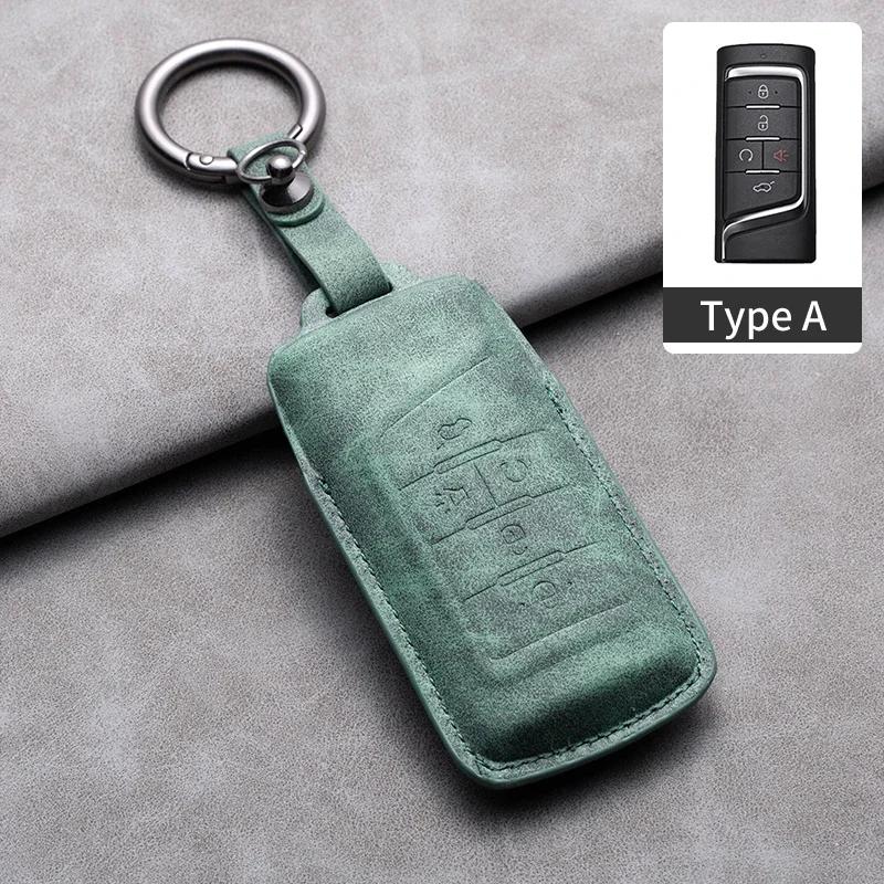 Leather Car Remote Key Case Cover for GAC Trumpchi GS4 GM8 GA3 GA6 SGS7 GA4 GS5 GS3 Legend GS8 Keychain Accessories