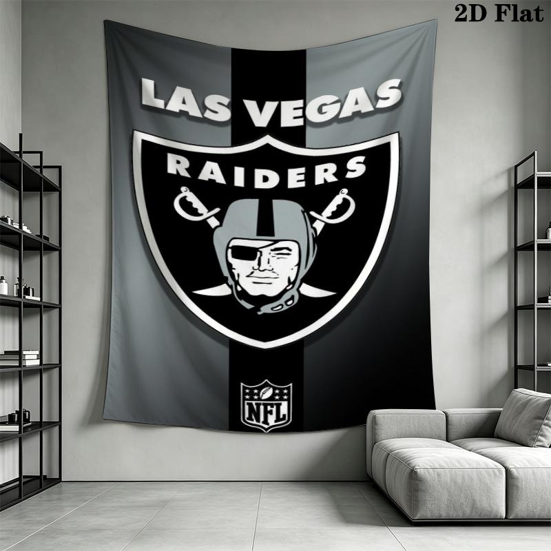 Las Vegas Raiders Wall Tapestry Aesthetic Wall Hanging Printed Fabric Blanket Decorative Tapestries for Bedroom Living Room Home Decor
