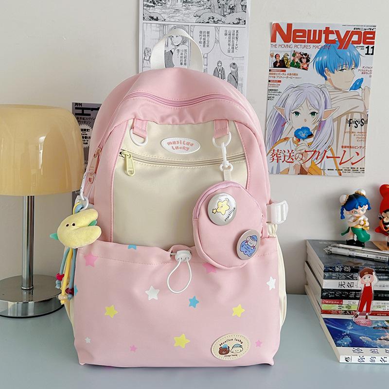 The New Schoolbag Is High-value, Fresh and Sweet, Candy-colored Backpack, Light and Large-capacity Mental Illness for Junior High School Students