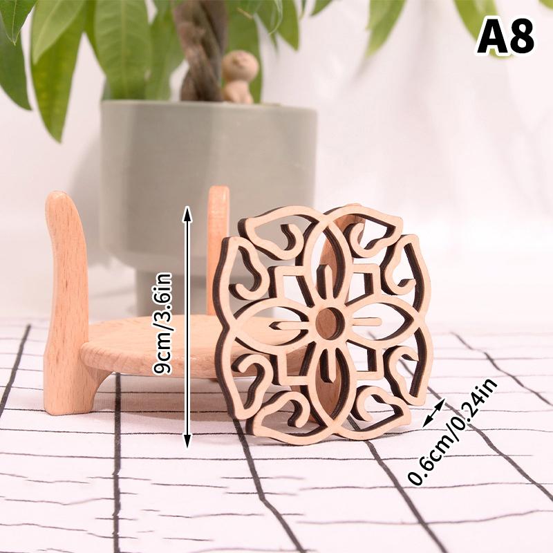 

Креативная бамбуковая полая подставка в виде цветка лотоса, деревянная круглая подставка для чашки, держатель для чайной/кофейной кружки, плейсмат, настольная салфетка, украшение для дома