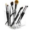 Clear Makeup Brush Holder 360° Rotating Desk Pencil Storage Cup 4 Slots Makeup Organizers  Cosmetic