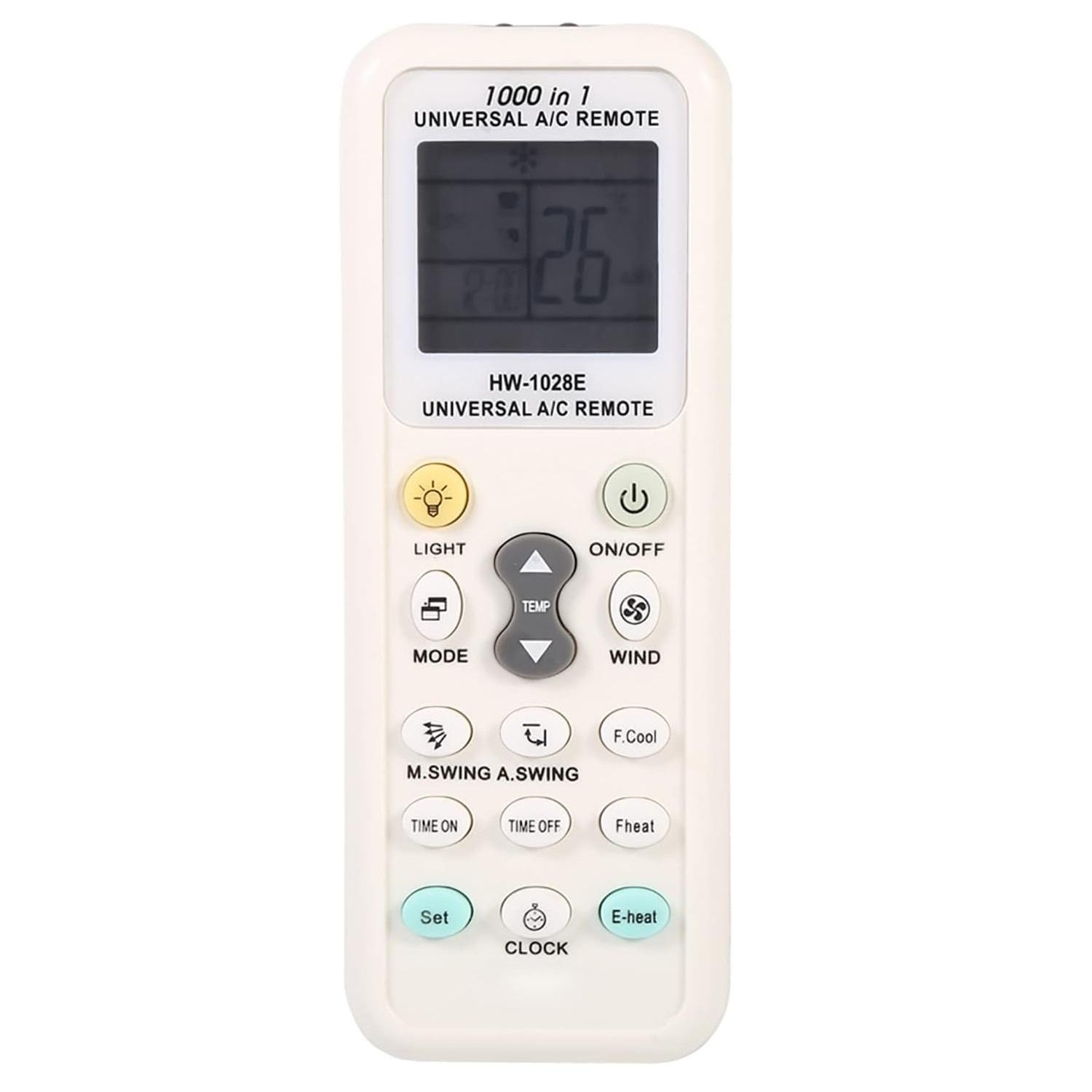 K-1028E Universal Air Conditioner Remote Control Use for Haier, Hitachi, Panasonic, LG Air Conditioner Remote Control 1000 in 1 белый