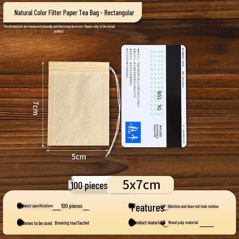 Disposable Food-Grade Wood Pulp Paper Tea Bags for Herbal Brewing and Seasoning Spices