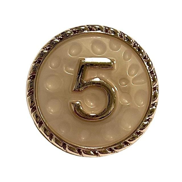 6Pcs High-End Design Round Metal Luxury Brand Sewing Button For Clothing Accessory Handmade Diy Material Decoration Gold Black