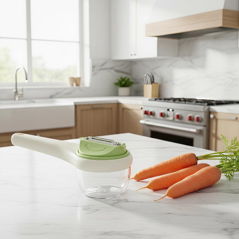 Pelapatate con Contenitore, Pelapatate per Frutta e Verdura, Pelapatate Multifunzione a Doppia Faccia in Acciaio Inossidabile, Adatto per la Cucina