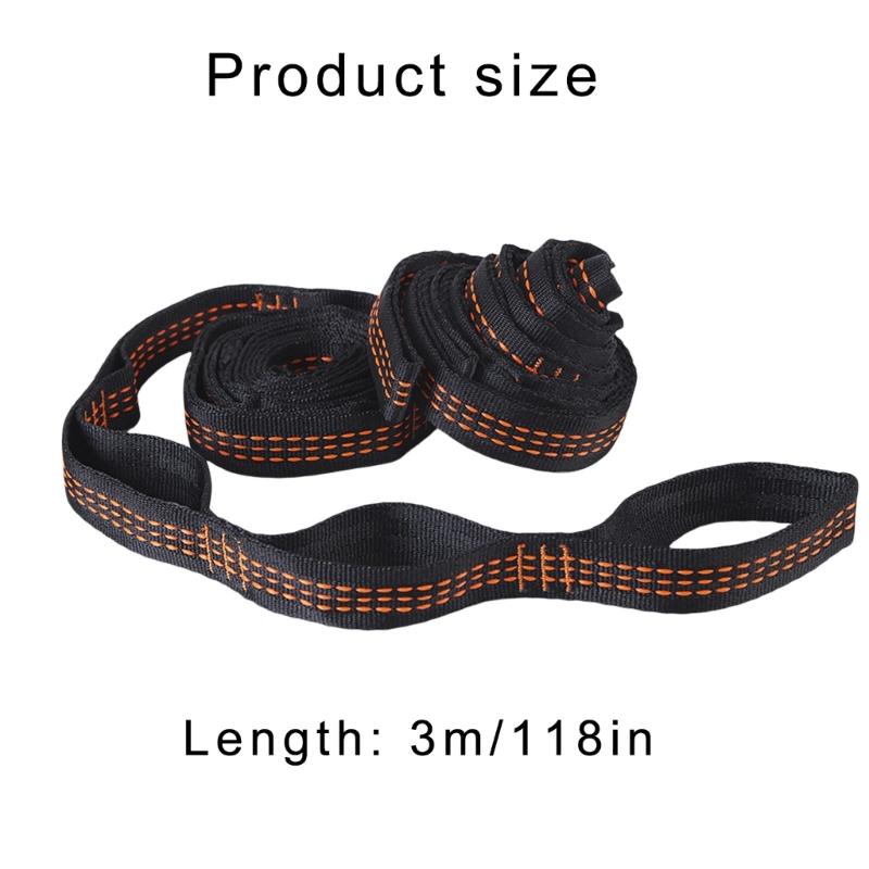 2Pcs Hammocks Suspension Strap High Strength Nylons Hammock Belt Rope Outdoor Travel Swing Tree Suspension Strap
