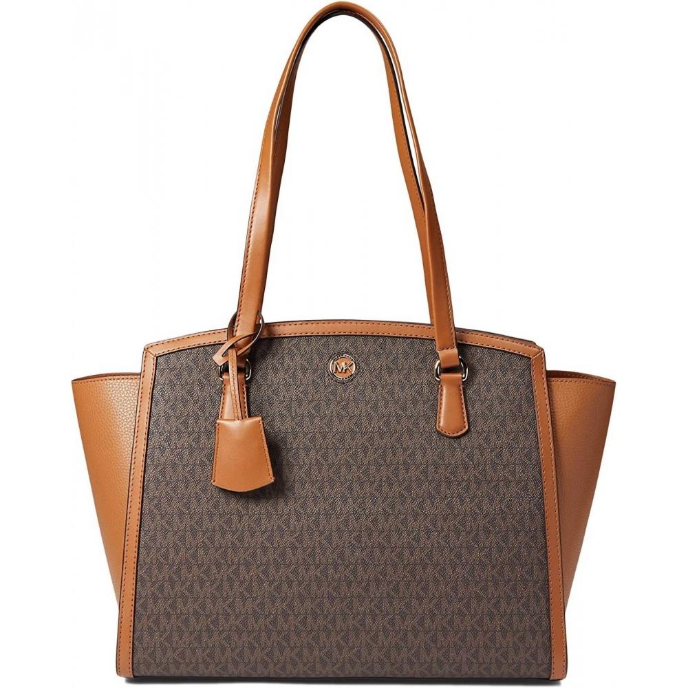

Женская большая сумка-тоут MICHAEL KORS Chantal с большой молнией и коричневым/желудевым верхом