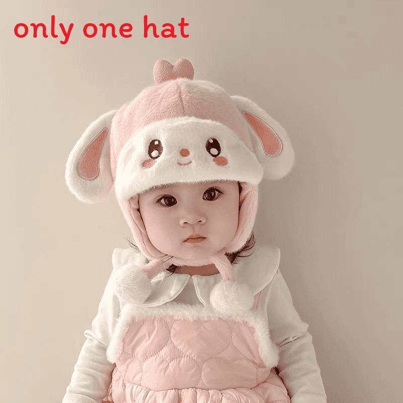 Baby Winter Ear Protection Hat Cartoon Bunny Knit Beanie For 43 Years Old
