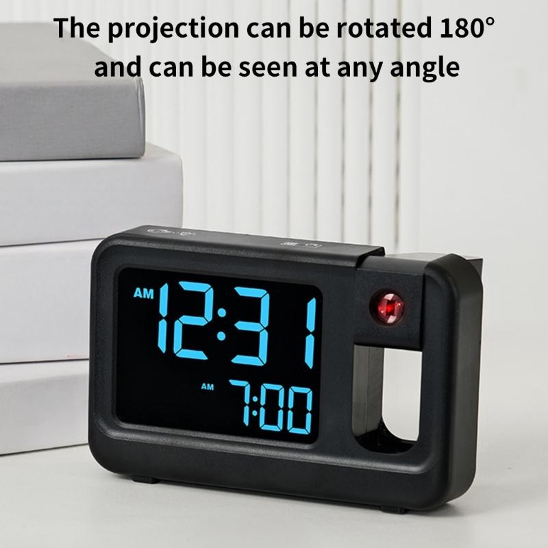 Quiet Operate LCD Clock With Auto Adjusting Brightness And Temperature Date Display Multifunctional