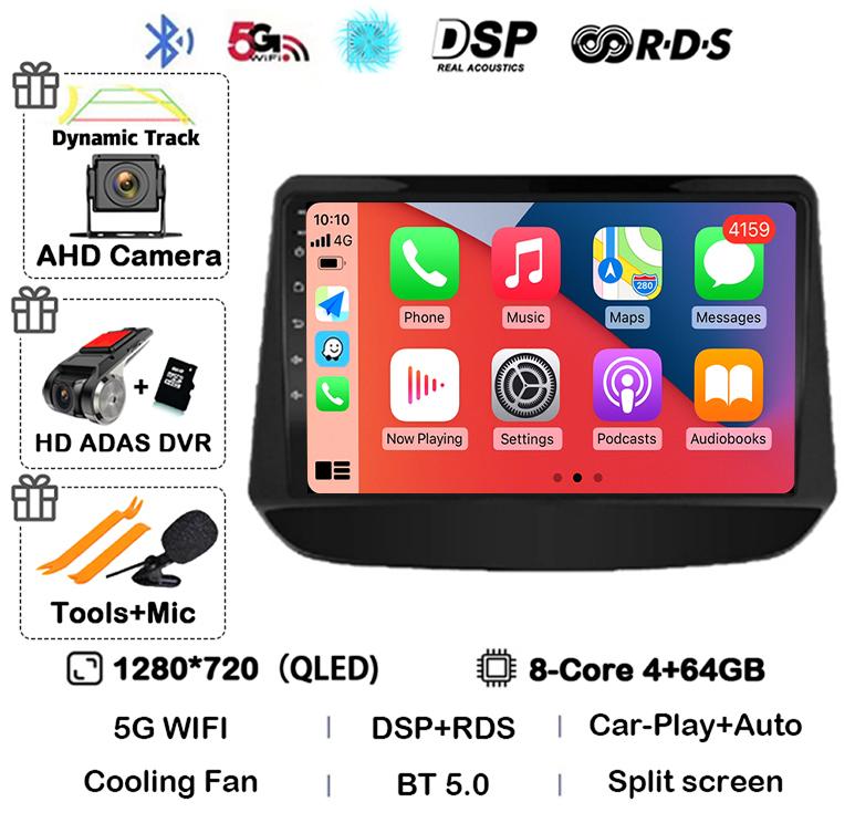 Android 14 Carplay Car Radio For Chevrolet Onix Cavalier 2020 2021-2025 Navigation GPS 4G Multimedia Player Stereo Autoradio DSP