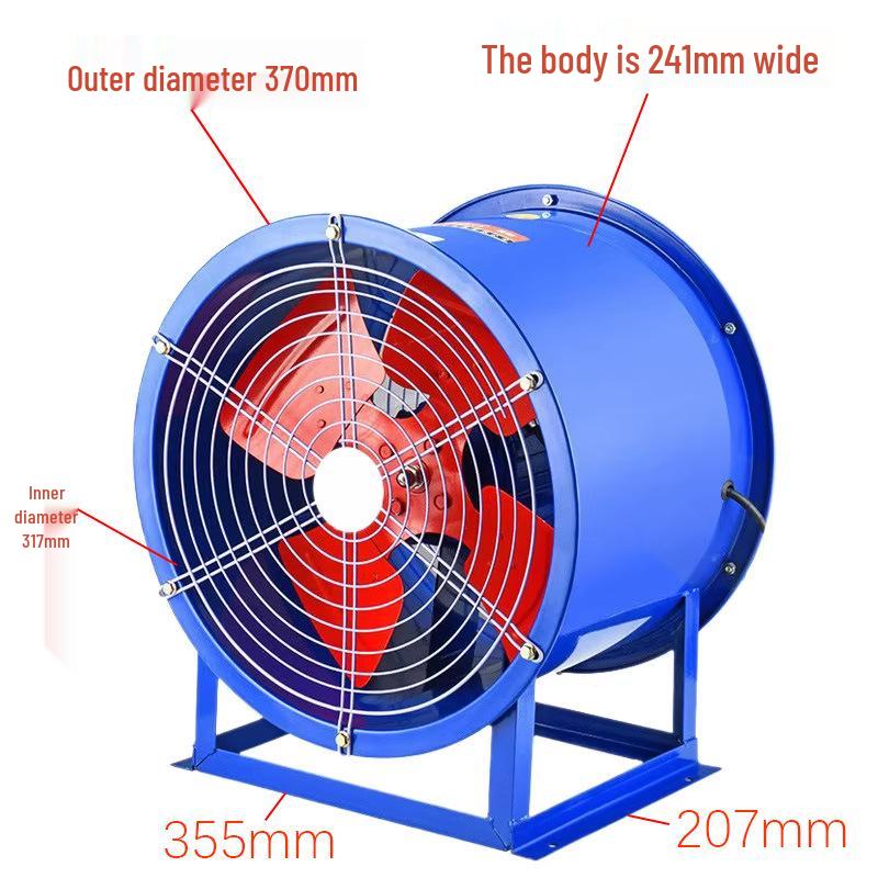 SF Low-Noise Fixed-Axis Flow Fan for Warehouse, Machine Shop, Plant, and School Ventilation