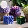 Flower Embossed Cubic Silicone Candle Molds Baking Mould for Epoxy Resin Making Candle Soap Chocolate Home Decoration