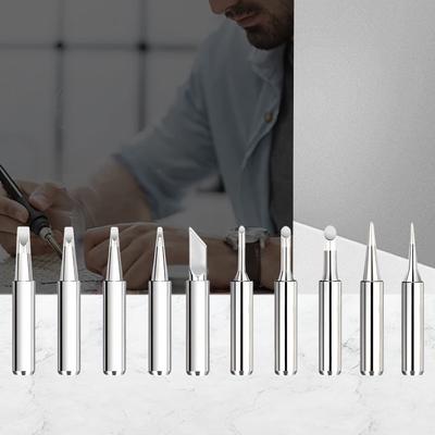 11 Pcs Solder Iron Tip with Welding Sleeve 900M Lead-Free Replaceable Soldering Tip Soldering Iron Head for Soldering Station