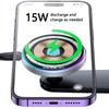 YESIDO C292 15W Magnetic Wireless Charger Cellphone Holder Bracket with Ambient Light