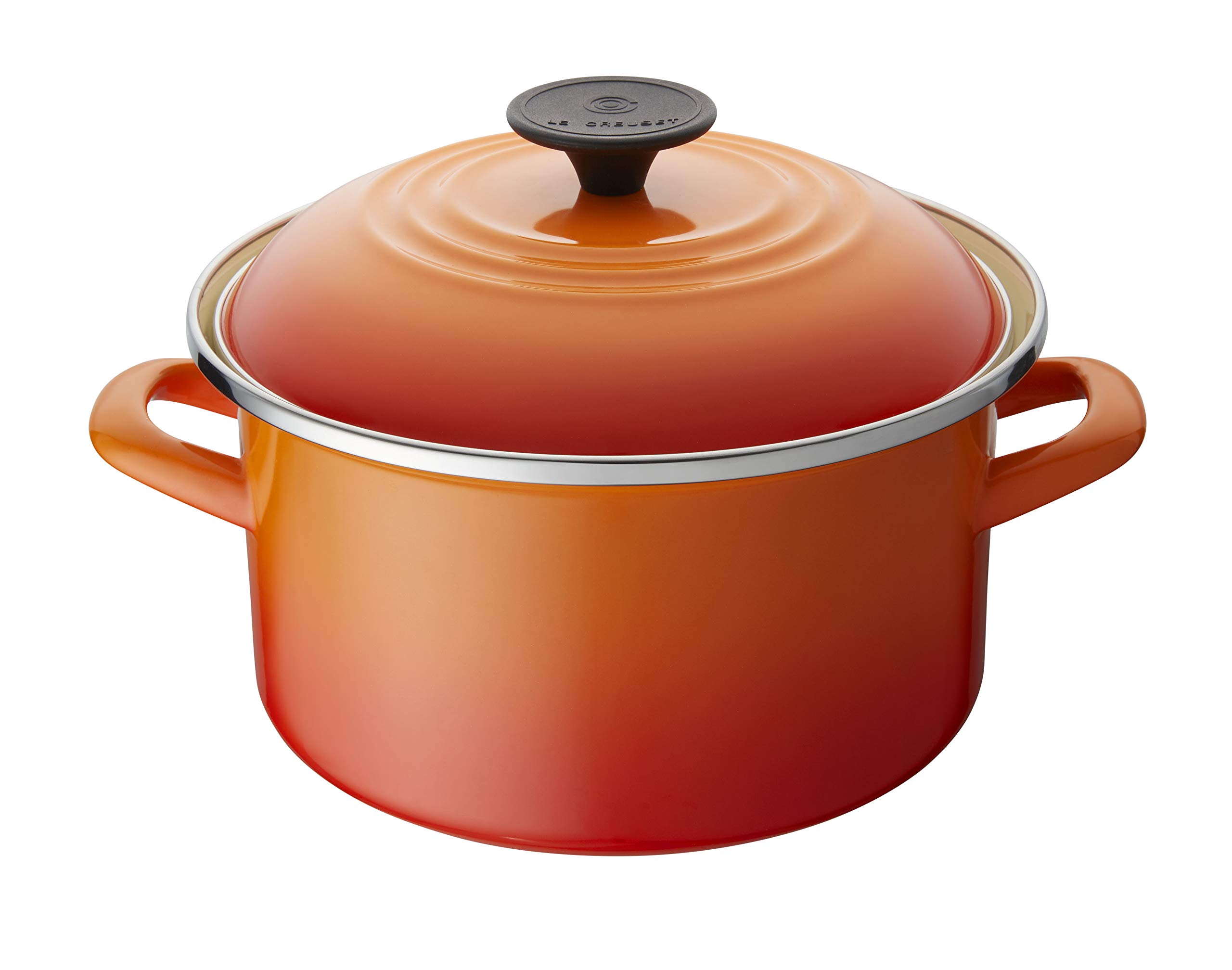 

Le Creuset Enamel Pot EOS Casserole 20 cm Orange Gas IH Compatible Japanese [Official Product] помаранчевий