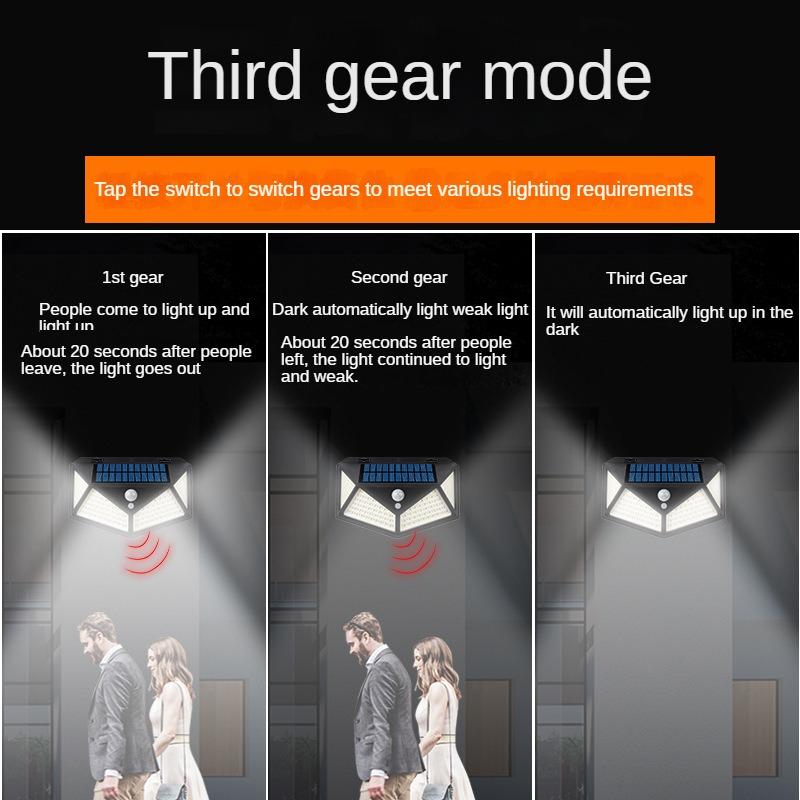Solar-Wandleuchte 100LED Menschlichen Körper Sensing Mini Garten Licht Outdoor Wasserdicht Garage Licht Straße Licht