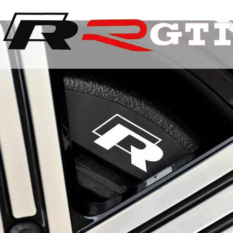 4 Pezzi Adesivi Pinze Freno Auto Decalcomanie Decorative da Corsa per Ruote per Volkswagen VW New R R Line GTI Badge GOLF JETTA PASSAT Polo