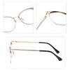 Half Frame Spring Hinge Metal Mirror Legs Cross Border Fashion Frame Point Paint Anti-Blue Light Women Men Glasses