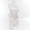 Ladies Sexy Solid Color Lace Sling Bra Lace-Up Panties Two-piece Split Sexy Suit With Steel Ring