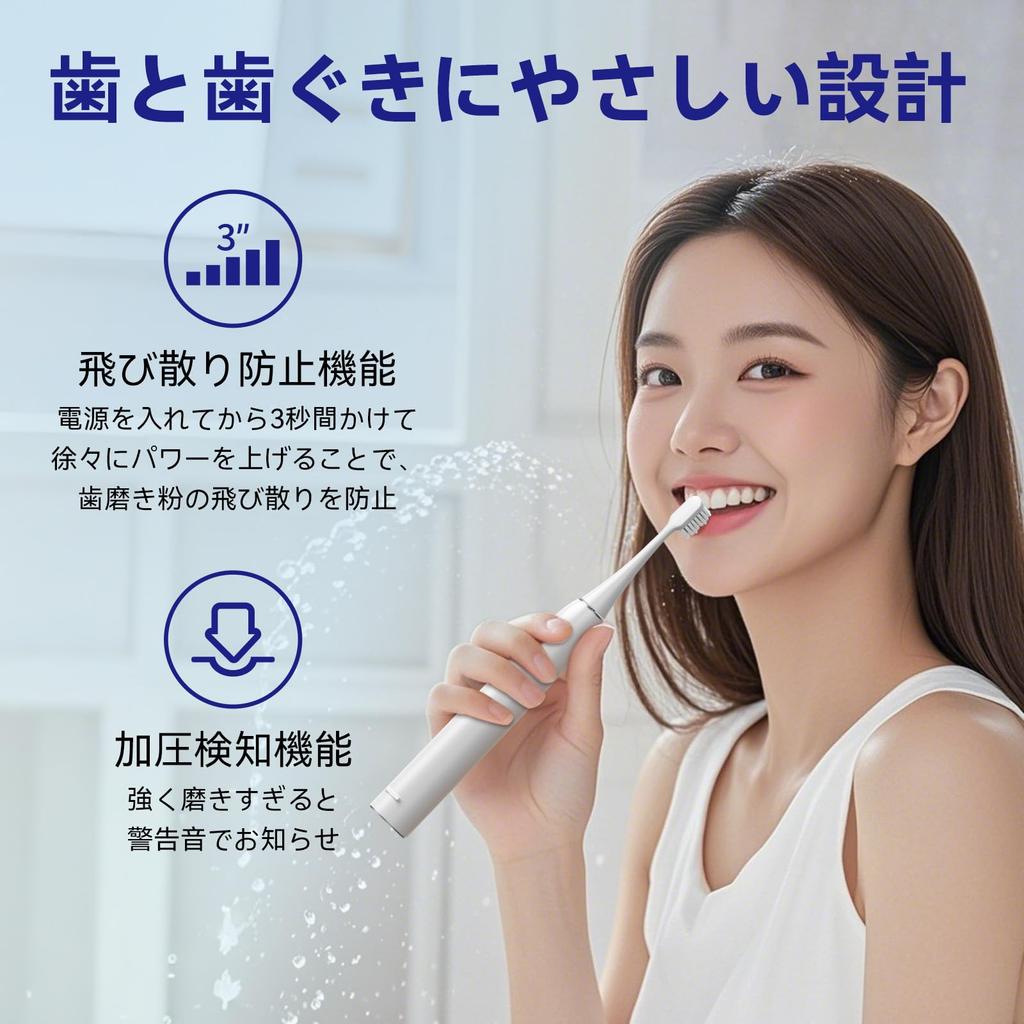 Seago Electric Sonic Toothbrush with Pressure USB 8 Replacement Wall Mount Hook Portable Electric Toothbrush with 5 Whitening Modes for Adults and