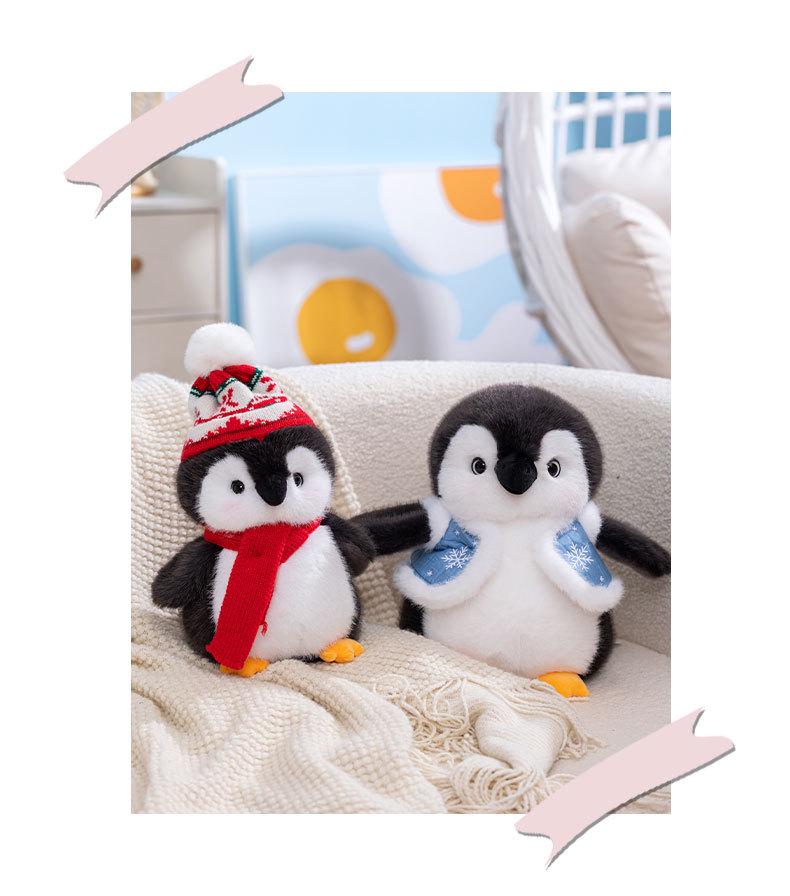 Penguin Plush Toy - Cute Winter Scarf Doll Gift for Kids
