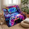Neon Gaming Ausrüstung Thema Decke Leicht Warm Flanell Decke Dekorative Überwurfdecke für Hausdekoration