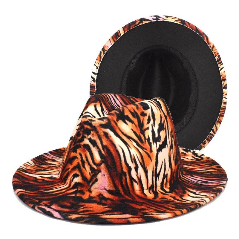 Men Female Letter Fedora Pattern Hats Casual Vintage Autumn Winter Leopard Caps Jazz Outdoor Designed Luxury Hat Sombreros Gifts