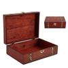 Holzkiste 23 x 16 x 7,5 cm Naturholz Aufbewahrungskoffer Heimaufbewahrung Retro Holz Andenkenbox für Kunst Hobbys Geschenk Schmuck Ringe
