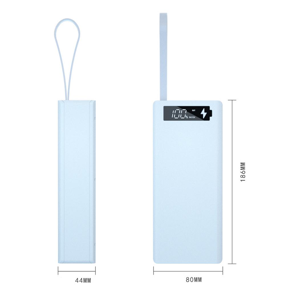 QC3.0 16x18650 Batteries DIY Power Bank Box Holder for Case Fast Charger for Shell LCD Display Detachable Mobile Phone A