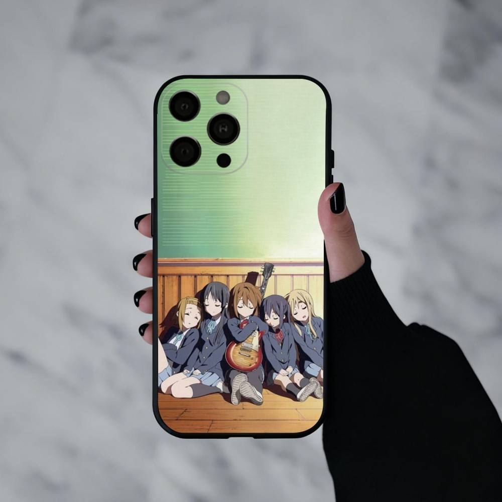 

K-K-ON M-Music G-Girls Phone Case For iPhone 17pro,16,15,14,13,12,11 Plus,Pro Max,XS,Soft Silicone Black Cover iPhone13