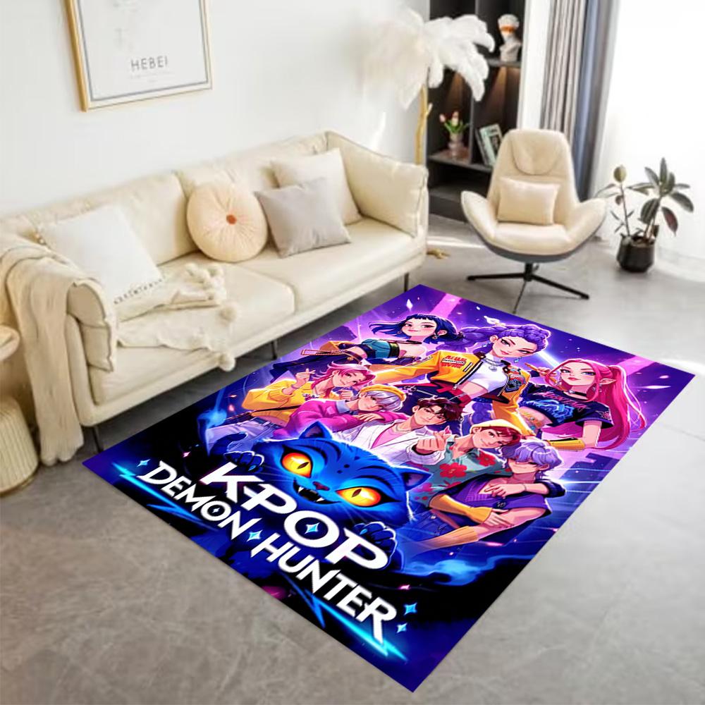 Hunters: Cosmic Quest Floor Rug Office Rug Perfect for Balcony Study Room Game Room Foyer Anti-slip Rug Anime Office Decor