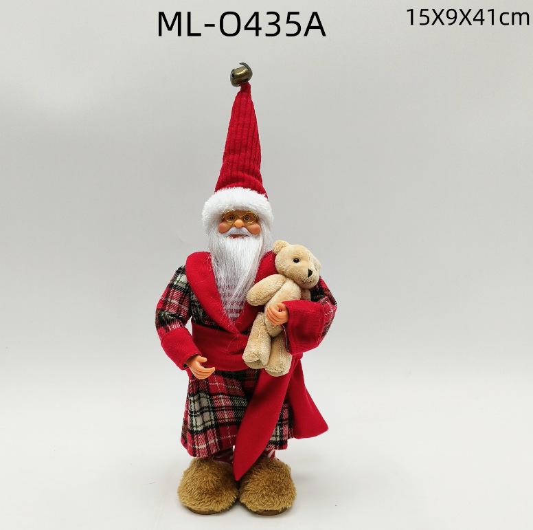 Muñeco de Papá Noel de pie de 12" | Decoración y Regalo de Navidad