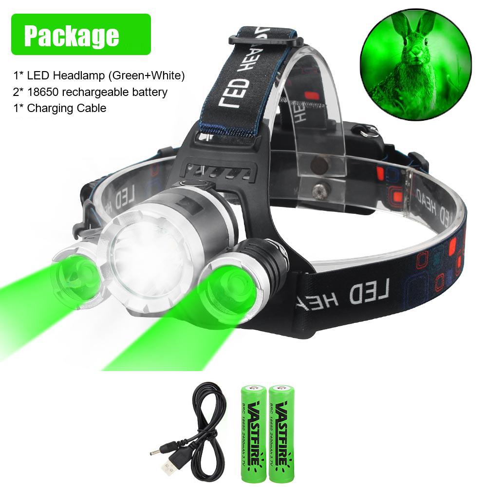 395nm UV Headlight Scorpion Catcher Red/Green Head Torch 4-Mode Waterproof Flash Head Lamp for Outdoor Camping Hunting Fishing