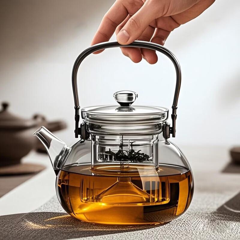 YIHUTEA Moon-Gazing Beam Thickened Glass Teapot