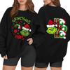 Women's Fashion Long Sleeve Print Round Neck Loose Pullover Sweater Top