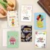 Creative Birthday Card Set (24pcs) – 12 Envelopes, Blessing Stamping Cards & Blank Sticky Notes for Parties