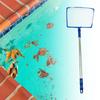 Pool Net with Extendable Steel Handle, Square Fine Screen Head for Floating Debris Pickup in Pool Water, Pond Water, and Wet Areas