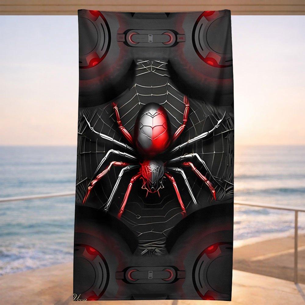 

Mechanical Spider Beach Towel, Soft Microfiber Quick Dry Oversized Bath Towel, Cool Tech Summer Pool Blanket W40*H60(CM)