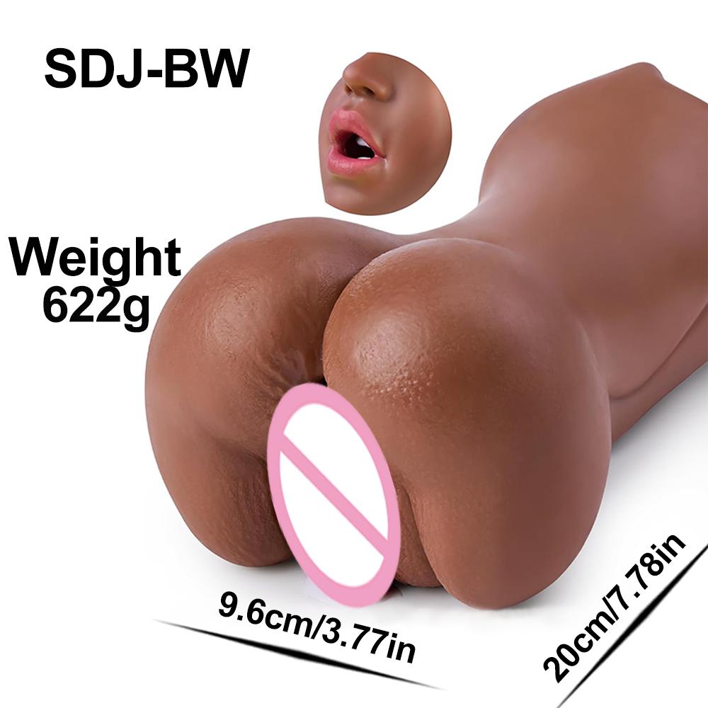 3in1 Realistic Mouth Vagina Anal Plug Male Masturbator Cup Deep Throat Silicone Dildo Moves Masturbation Pleasure Toys for Men
