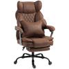Executive Office Chair, Leathaire Big and Tall Office Chair 180 Kg with Wide Seat, Reclining, Lumbar Support, Brown